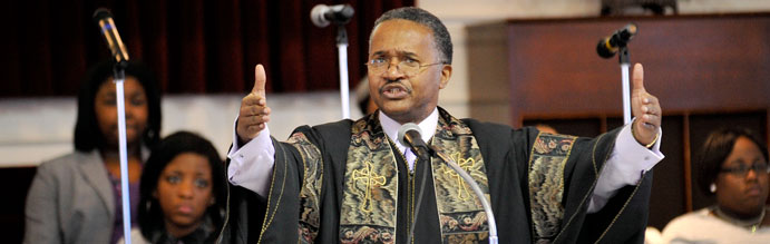 Pastor Wright in Formal robe